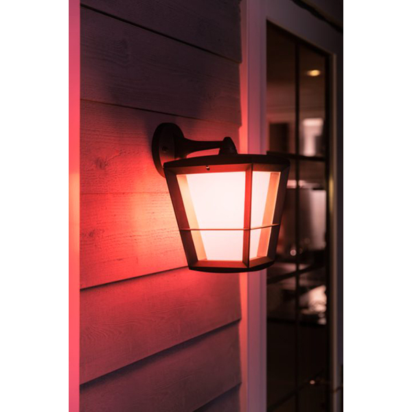 Aplica LED smart PHILIPS Hue 8718696170588, 15W, 1150lm, IP44, RGB, negru