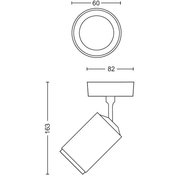 Spot LED smart PHILIPS Hue 8718696171493, 5.7W, 350lm, IP20, RGB, alb