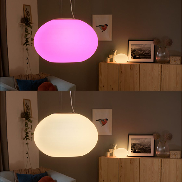 Lustra smart PHILIPS Hue Flourish 8718696174609, 2x9W, LED, RGB, alb