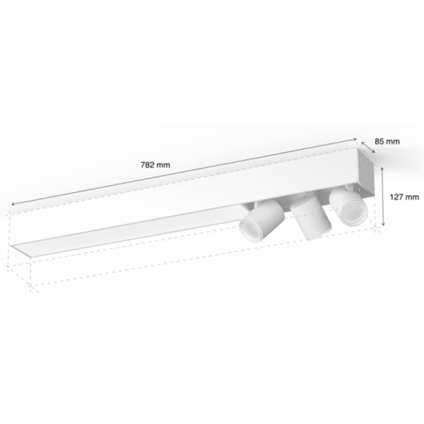 Plafoniera LED Smart PHILIPS Hue 8718696176016, 53.1W, 3650lm, Wi-Fi, RGB, alb