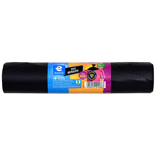 Saci menajeri EPACK 014883, 5 bucati, 300 l, negru