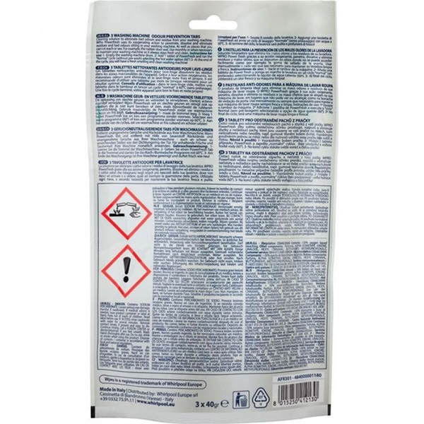 Tablete curatare masina de spalat rufe WPRO 08492, 3 x 40g