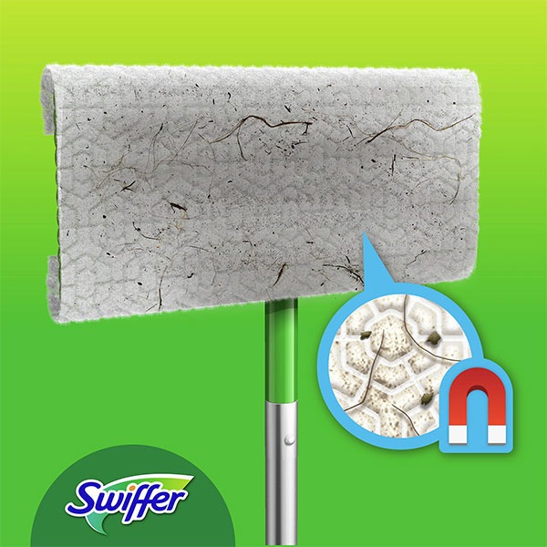 Rezerva uscata mop SWIFFER Dry, 15 cm, 36 bucati