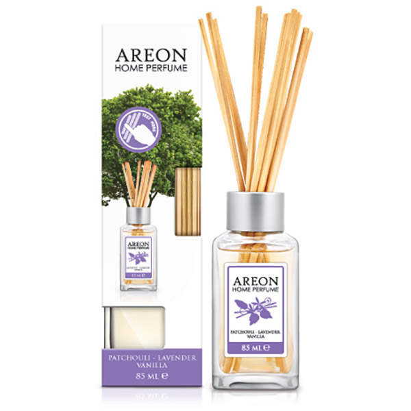 Odorizant cu betisoare AREON Home Perfume Patchouli Lavander Vanilla, 85ml