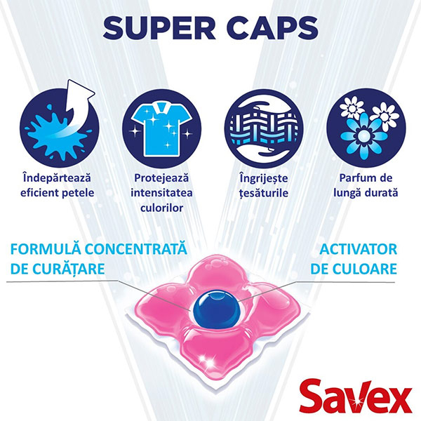 Detergent capsule SAVEX Premium Caps Semana Perfume, 48 capsule