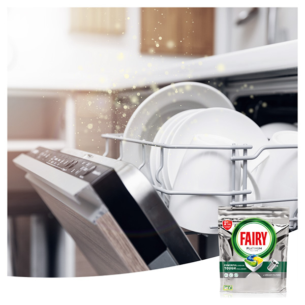 Detergent pentru masina de spalat vase FAIRY Platinum All in One, 45 capsule
