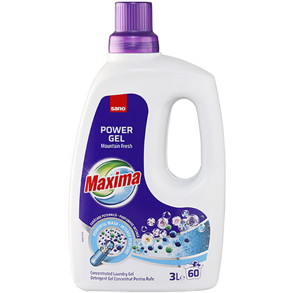 Detergent lichid SANO Maxima Mountain Fresh, 3 l, 60 spalari