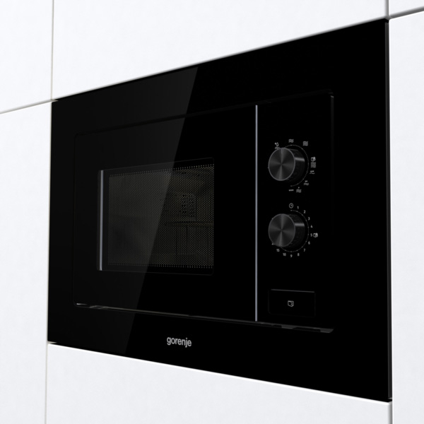 Cuptor cu microunde incorporabil GORENJE BM201EG1BG, 20l, 800W, Grill, negru