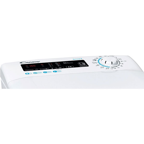Masina de spalat rufe verticala CANDY Smart CSTG 48TE/1-S, 8 kg, 1400rpm, Clasa F, alb