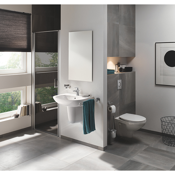 Chiuveta baie GROHE Bau Ceramic 39421000, montare pe perete, 60.9 x 44.2 cm, alb