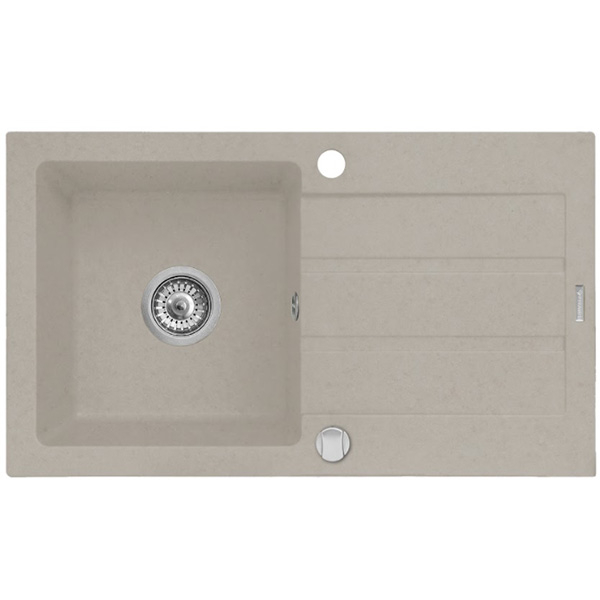 Pachet chiuveta PYRAMIS Altexia Flex, 1 cuva, picurator reversibil, compozit granit + baterie 202100271, bej