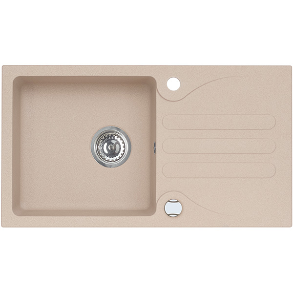 Pachet chiuveta ALVEUS Galapagos 30 G55, 1 cuva, picurator reversibil, compozit granit + baterie Kati G55, bej