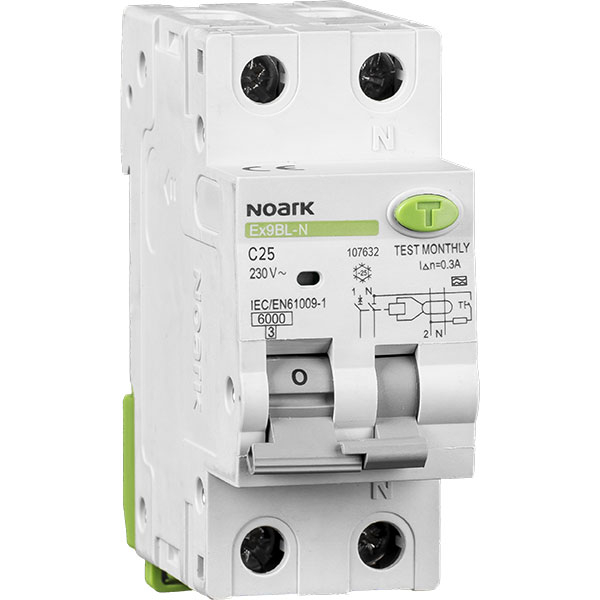 Siguranta automata diferentiala NOARK 107632, 1P + ND, 25A, curba C