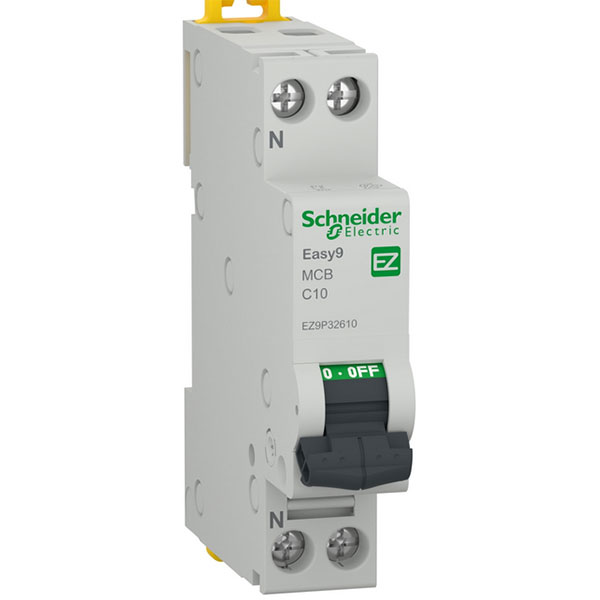 Siguranta automata modulara SCHNEIDER EZ9P32610, 1P + ND, 10A, curba C