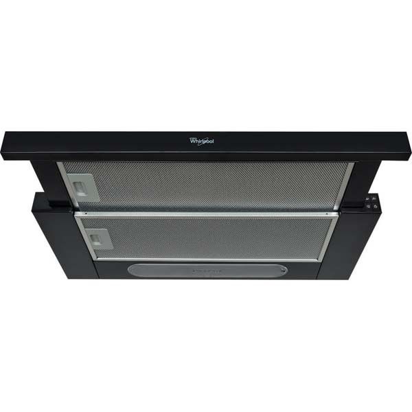 Hota incorporabila telescopica WHIRLPOOL AKR 749 NB, 1 motor, 336 m3/h, L 60 cm, negru