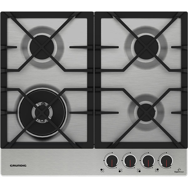 Plita incorporabila GRUNDIG GIGA6234260XE, Gaz, 4 arzatoare, Wok, inox