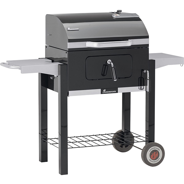 Gratar carbune LANDMANN Dorado 31401, 56 x 42 cm, 2 suprafete, 2 role, negru