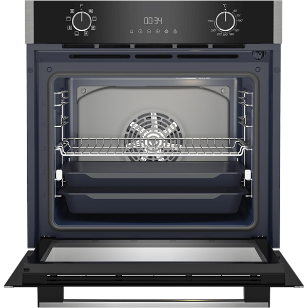 Cuptor incorporabil GRUNDIG GEBM19300BC, Electric, Autocuratare catalitica, 72 l, Clasa A+, HotAero Pro, negru-inox