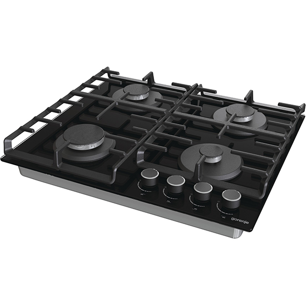 Plita incorporabila GORENJE GT642AB, Gaz, 4 arzatoare, negru