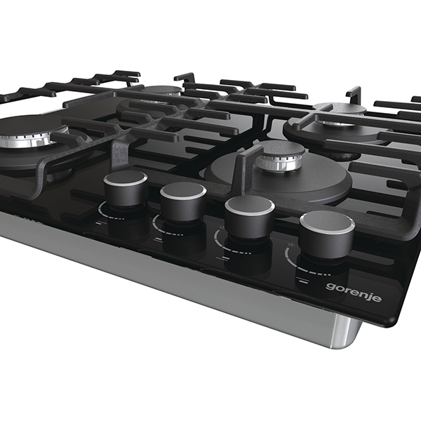 Plita incorporabila GORENJE GT642AB, Gaz, 4 arzatoare, negru