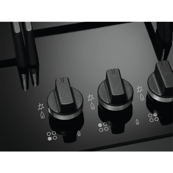 Plita incorporabila AEG HKB64420NB, Gaz, 4 arzatoare, Wok, negru