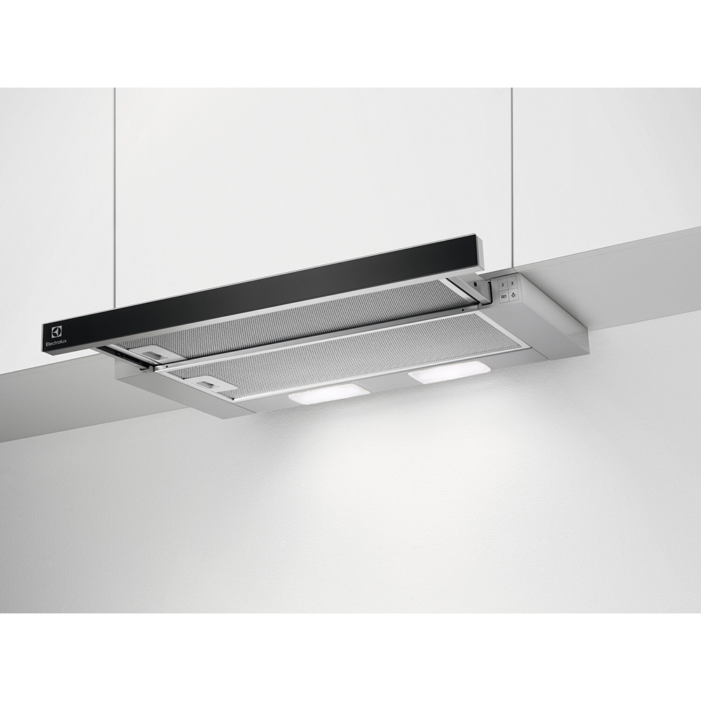 Hota incorporabila telescopica ELECTROLUX LFP326AB, 1 motor, 410 m3/h, L 60 cm, gri