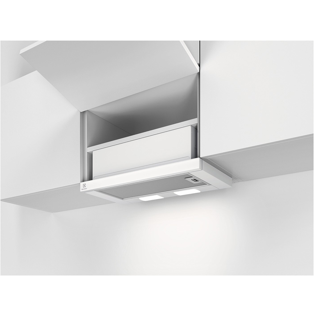 Hota incorporabila telescopica ELECTROLUX LFP326FW, 1 motor, 410 m3/h, L 60 cm, alb