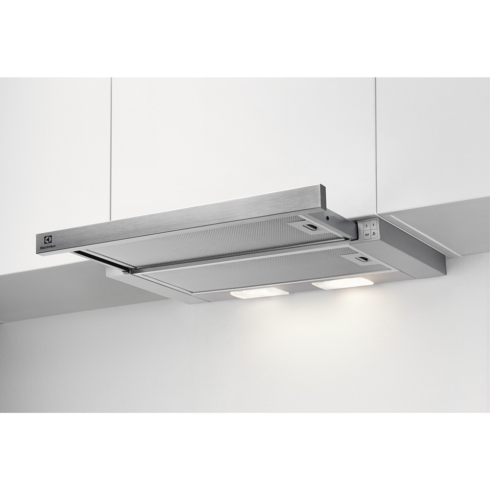 Hota incorporabila telescopica ELECTROLUX LFP326S, 1 motor, 410 m3/h, L 60 cm, gri