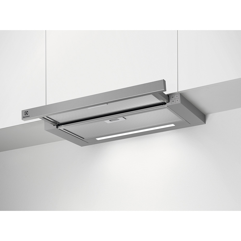Hota incorporabila telescopica ELECTROLUX LFP616X, 1 motor, 600 m3/h, L 60 cm, gri