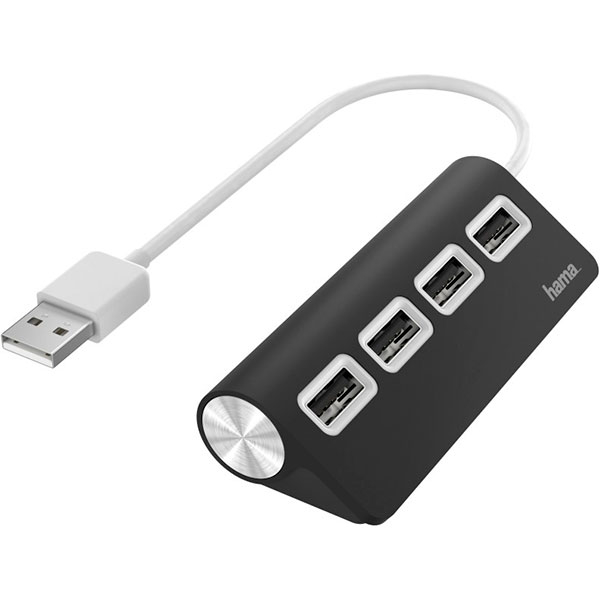 Hub USB HAMA 200119, USB 2.0, negru