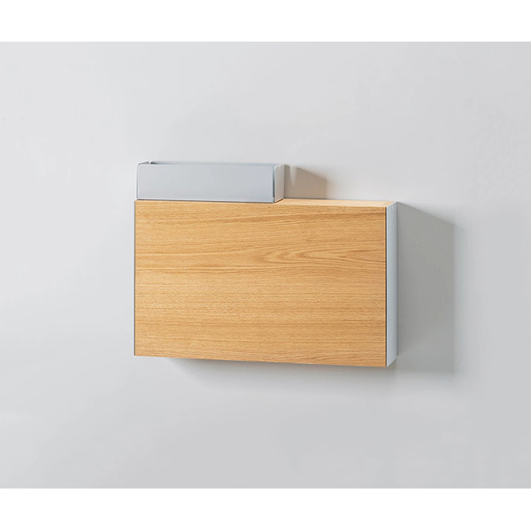 Birou de perete Unfold, 72 x 15 x 53 cm, maro deschis-gri
