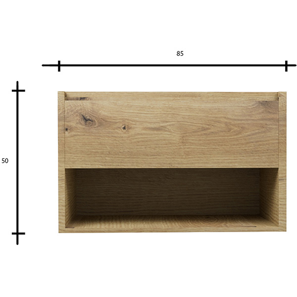 Set masca si lavoar Woodart Esma, 85 x 46 x 50 cm, stejar antichizat