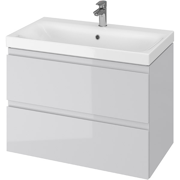 Set masca si lavoar Cersanit Moduo, 79.5 x 44.7 x 62 cm, gri