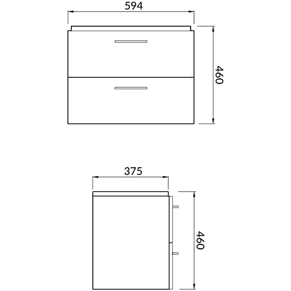 Set masca si lavoar Cersanit Lara Mille Slim, 59.4 x 37.5 x 46 cm, alb