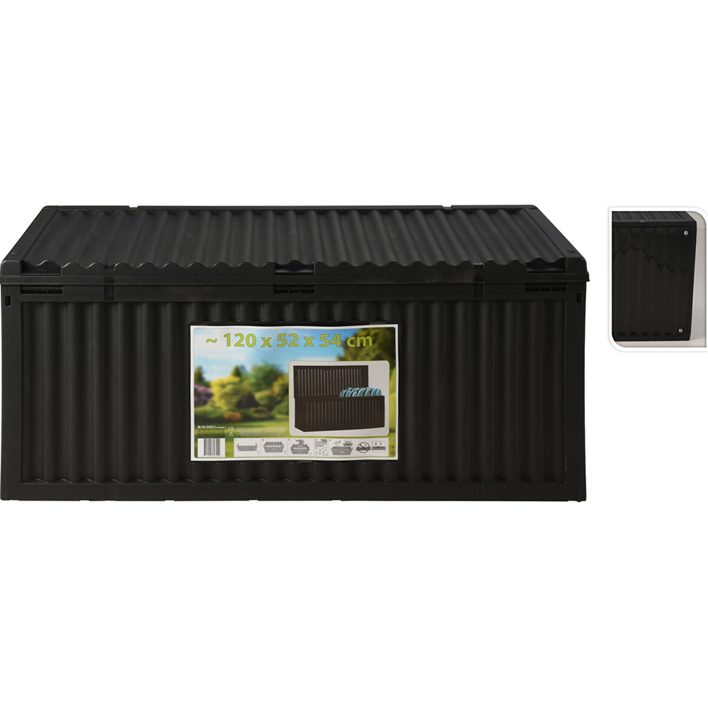 Lada depozitare gradina KI Y54400820, polipropilena, 120 x 52 x 55 cm, gri