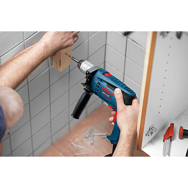 Masina de gaurit si insurubat (bormasina) cu percutie BOSCH Professional GSB 13 RE 0601217100, 600W, 2800RPM, mandrina rapida 13mm