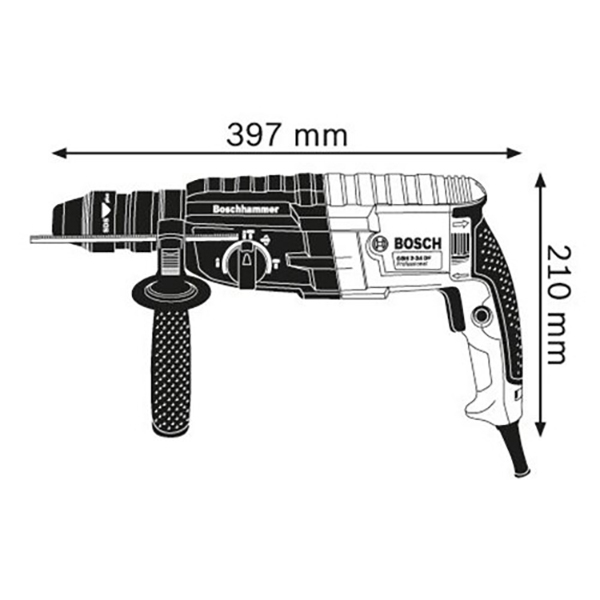 Ciocan rotopercutor BOSCH Professional GBH 240 F 0611273000, 790W, 2.7J, 930RPM, 4200BPM, SDS Plus, valiza transport