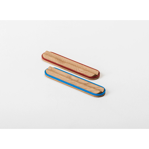 Suport instrumente de scris SPIN Ridge, lemn, rosu