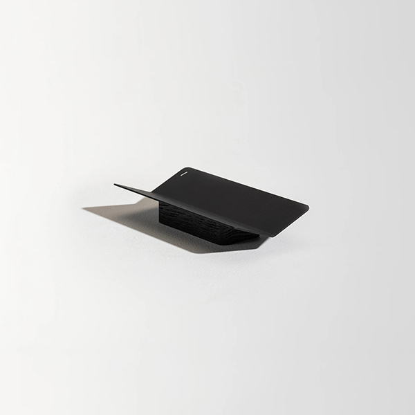 Suport accesorii birou SPIN Slide Rectangle, metal-lemn, negru