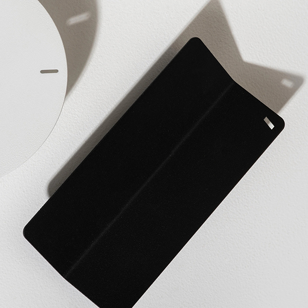 Suport accesorii birou SPIN Slide Rectangle, metal-lemn, negru