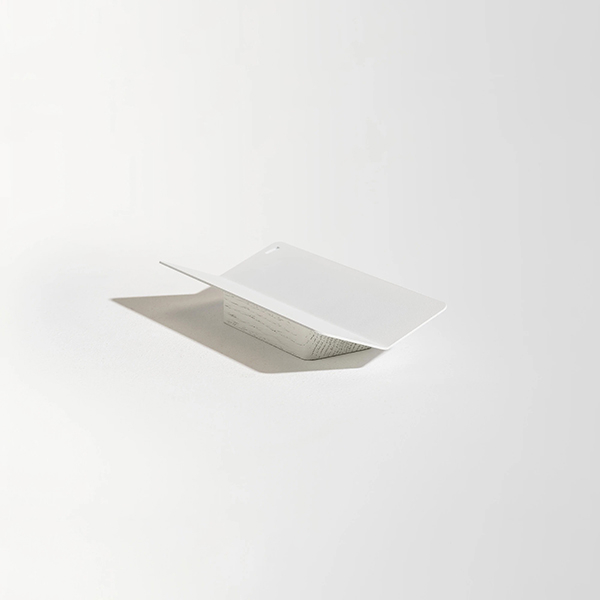 Suport accesorii birou SPIN Slide Rectangle, metal-lemn, alb
