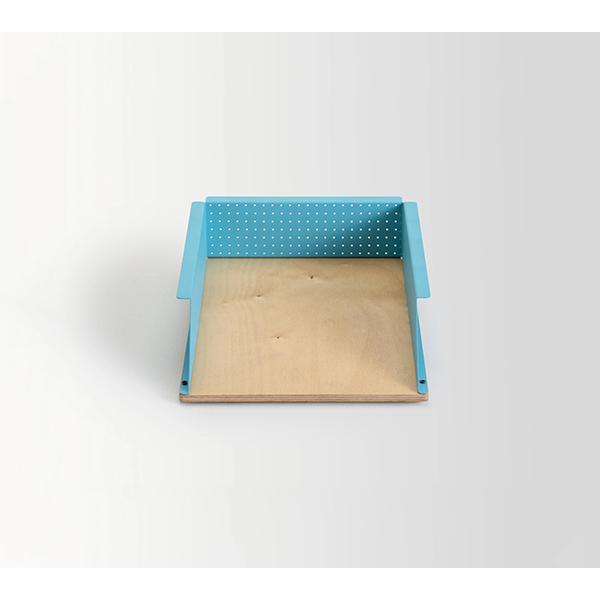 Tavita documente SPIN Cora Boxxit Small, metal-lemn, cyan