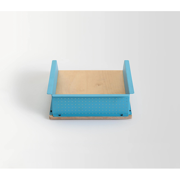 Tavita documente SPIN Cora Boxxit Small, metal-lemn, cyan