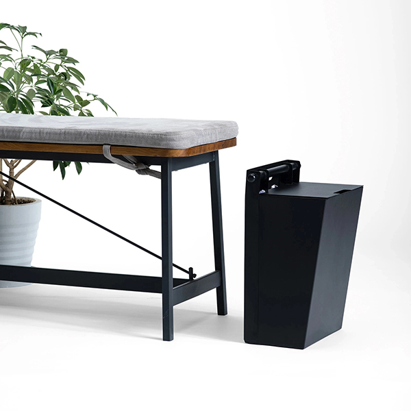 Cos pentru hartie SPIN Cora, metal, negru