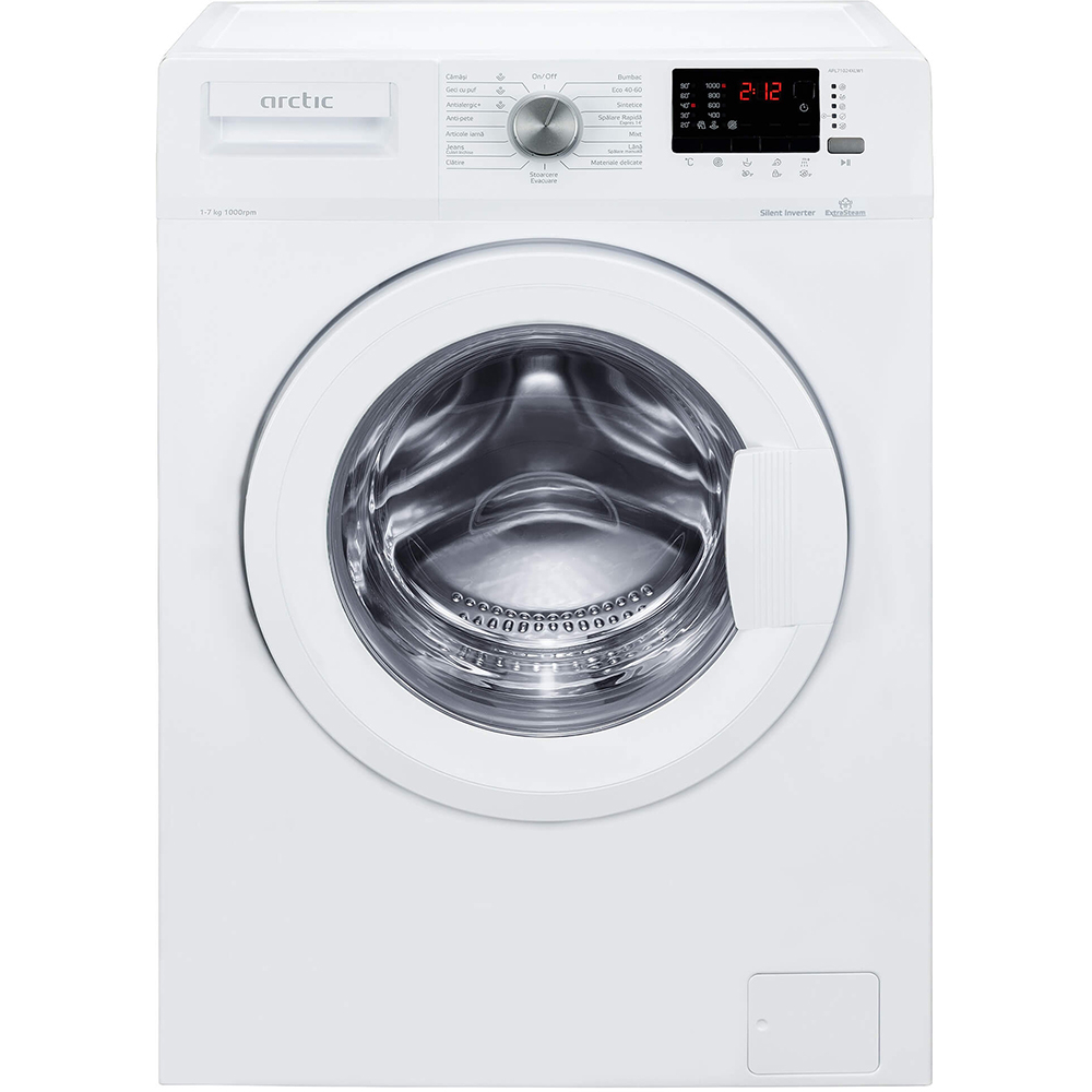 Masina de spalat rufe frontala ARCTIC APL71024XLW1, Extra Steam, 7 kg, 1000rpm, Clasa D, alb