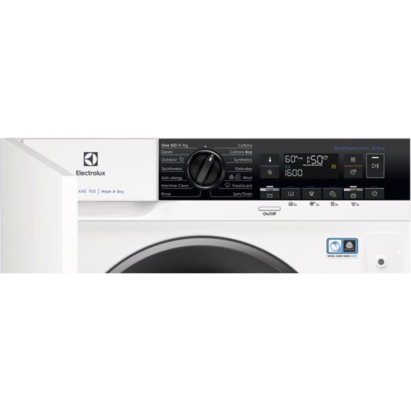 Masina de spalat rufe incorporabila cu uscator ELECTROLUX EW7W368SI, 8/4 kg, 1600rpm, Clasa D/E, alb