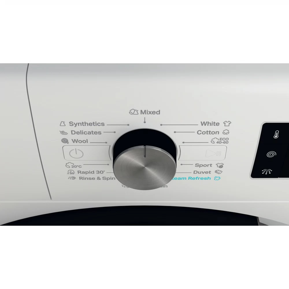 Masina de spalat rufe frontala WHIRLPOOL FFB 10469 BV EE, Steam, 6th Sense, 10 kg, 1400 rpm, Clasa A, alb