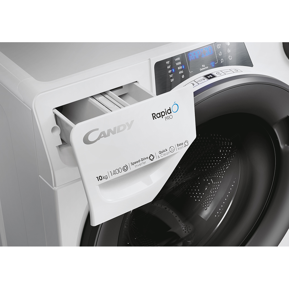 Masina de spalat rufe frontala CANDY RP 4106BWMR/1-S, Wi-Fi, 10 kg, 1400rpm, Clasa A, alb