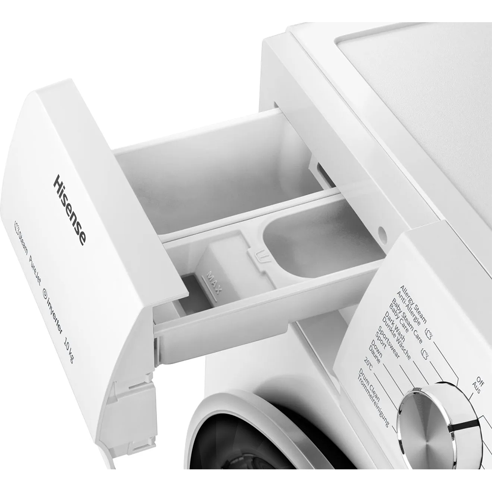 Masina de spalat rufe frontala HISENSE WFQA9014EVJM, Steam, 9 kg, 1400rpm, Clasa A, alb