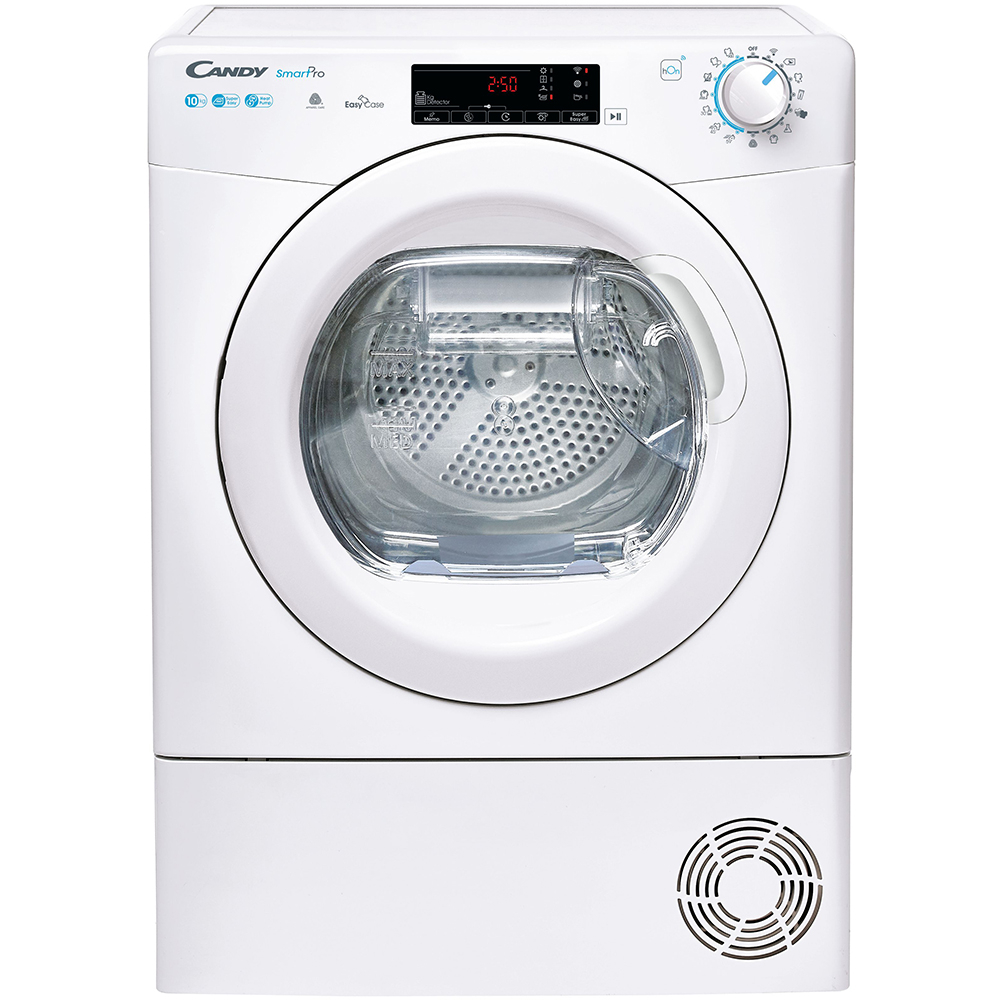 Uscator de rufe CANDY CSOE H10A2TE-S, Pompa de caldura, 10 kg, 14 programe, Clasa E, Wi-Fi, alb